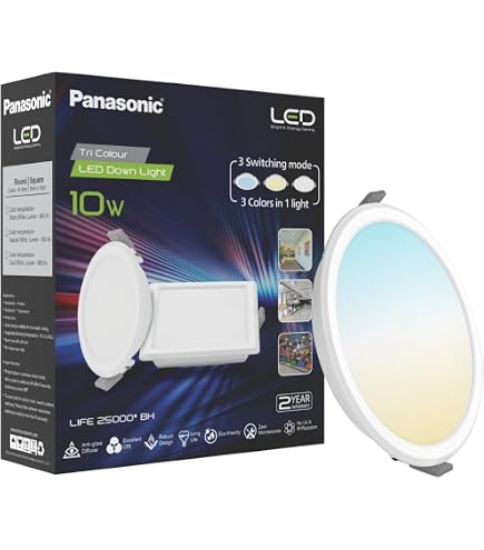 Panasonic Polycarbonate 7 Watt 3 in 1 Color Concealed Downlighter
