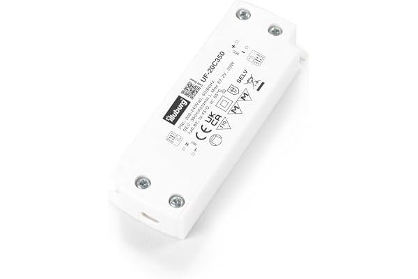 illuburg Transformateur LED 300mA - 350mA Courant Constant 10W - 20W Ultra Fin Plat Sans Scintillement LED Bloc d'Alimentation Driver