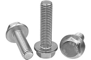 MULTISCREW Flanged Hex Bolt (Fully Threaded Setscrew) Non Serrated DIN 6921 - Stainless Steel (A2) (10, M6 x 40mm - A2)