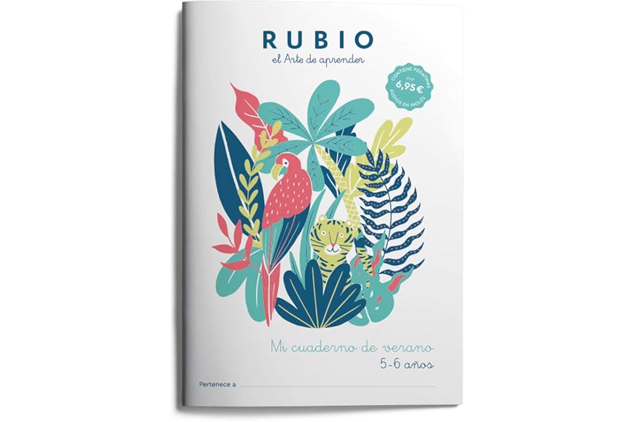Mi cuaderno de verano 5-6 años | RUBIO | Cuaderno de actividades para vacaciones: 3 (Mi cuaderno de verano RUBIO)