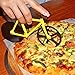 Produktbild Duomishu Pizza Cutter Pizzaschneider Fahrrad Formen Sharp schwarz antihaften Klinge duale Schneiden Räder mit Ständer Küche und Haushalt Edelstahl-Werkzeug Räder Cutter