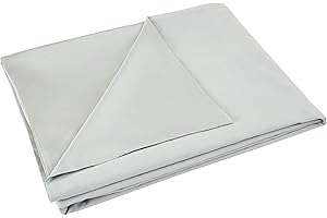 Sleepymoon Bettbezug für gewogene Decke Waschbarer Abnehmbarer Bezug für Erwachsene hellgraue Bambusviskose und Baumwolle 152 * 203cm Doppelseitiges Design