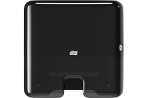 Tork Xpress, Mini distributeur murale pour essuie-mains interfoliés noir H2, distribution feuille à feuille, gamme Elevation, 552108