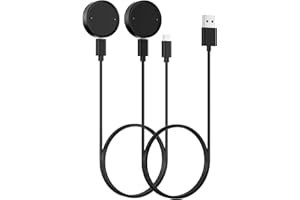 Simpeak 2Pcs Charger Cable Compatible with Amazfit Active 2/ Bip 6/GTR 4/3 Pro/3/ GTS 4/3, 100cm USB+Type C Charging Cable Replacement for Amazfit GTR 4/3 Pro/3/ GTS 4/3, Black