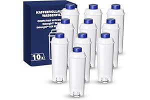 Filswa Filtro de agua automático de repuesto compatible con la serie Delonghi ECAM, Dinamica, Cappuccino System, Magnifica, ETAM Autentica y varios modelos de Esam,(10)