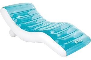 Intex: Splash Lounge – (56874EP) Flotteur de Piscine et Eau Blanche, Gonflable, Porte-gobelets intégrés, poignées Robustes, Dossier, Design élégant et Confortable, Taille L