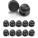 Ganzoo 10er Set Kordelstopper/Kordelklemme mit breitem Druckknopf (Doppellochung) für Seile,Jacken UVM. Aus Kunststoff, Farbe