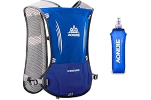 WIN.DEEPER 5L Lightweight Running Backpack Outdoor Sports Trail Racing Marathon Hiking Fitness Bag Hydration Vest Pack for Men Women with 1.5L Bag or 500ml Kettle