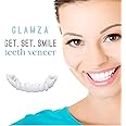 Wttfc 2 Pairs Fake Teeth Smile Beautiful Snap on Instants Veneers Dentures -Perfect Teeth Veneer and Whitening Replacement No Pain No Shot No Drilling Fixs Smile in Minutes