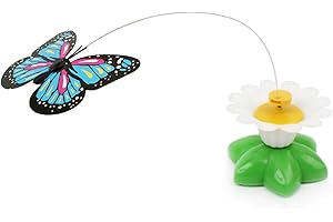 Anloximt Jouets Électriques Papillon, Jouet Teaser Chat Interactif Colibri Papillons Drôles, Jouet Chaton Jeu D'auto La Rotation Électrique 360 ° pour L'intérieur