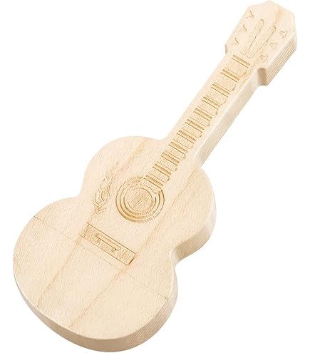 2 Stück USB-Stick In Gitarrenform Aus Holz – 64 GB, USB 2.0/3.0, Geschenkidee