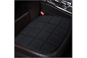 BELOMI 2PCS Car Seat Cover, Breathable Vehicle Front Seat Bottom Cushion Protector Pad, Anti-Slip Comfortable Ventilated Auto Mat Accessories Universal for Truck, RV and More（Black）