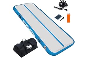 ‎BEYOND MARINA BEYOND MARINA Turnmatte Aufblasbar, Air Matte Track, Air Tracking Matte, 3m 4m 5m 6m Gymnastikmatte Tumbling Matten 10/20cm hoch mit pumpe für Zuhause, Trainingsmatte, Fitnessmatte, Yogamatte