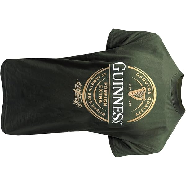 T-shirt Guinness 'Bouchon De Bouteille' – Chiné Vert, Homme, 2XL (neuf Avec étiquette)