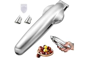 ONGNIUU Pinze per castagne, apriscatole in acciaio inox, multiuso, schiaccianoci per sbucciare castagne, noci, nocciole e frutta secca, strumento da cucina ideale come regalo