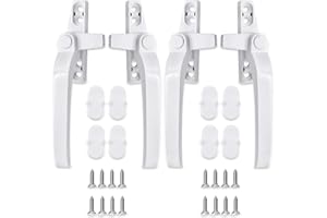 PDDENALITY 4 PCS Double Glazing Window Handle Replacement Kit for Sliding Door and Windows - White