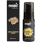 Magic Cosmetics Sakal ve Bıyık Bakım Yağı 50 ml &ndash; Besleyici & Parlaklık Veren Form&uuml;l &ndash; G&uuml;&ccedil;lendirici ve Nemlendirici Serum &ndash; Y