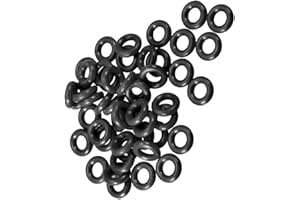 PATIKIL 5,5mmx2,5mmx1,5mm Nitrile Gomma O-Ring, 50 Pezzi Metrico Meccanico Sigillatura Guarnizione Rondelle di Tenuta Anelli per Acqua Idraulici, Nero