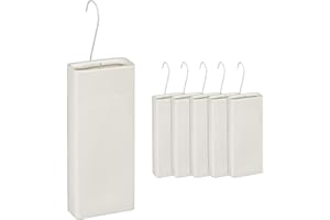 Humidificador Relaxdays para radiadores, Set de 6, evaporador de Agua, colgable, cerámica, Blanco