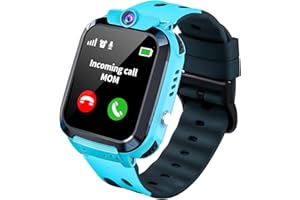 PUHIUYOI GPS Reloj Inteligente Niño, Smartwatch Niños Telefón y Llamadas, Reloj GPS Niños Localizador, IP68 Impermeable, SOS, Chat de Voz, Cámara, Juegos, Despertador, Estudiantes Niño Niña Regalo para Años