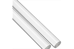 COYOUCO 2 Pcs 500Mm Length Acrylic Rod Plastic Rods Clear Acrylic Dowel Rods Acrylic Round Rod Cake Dowels Plastic ​Cylinder Rods for Cake Toppers,10mm