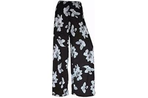 RIDDLED WITH STYLE Ladies Wide Leg Printed Palazzo Summer Wear Beach Trousers Womens Plus Size Baggy Pants Floral Printed Bottoms Casual Wear Paisley Trousers Palazzo Pants