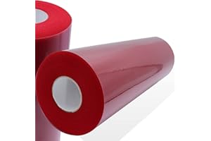 Leeyunbee Tüll Stoff Rolle 30 cm x 91 m, Tüll Rollspule Tüllstoff, Tüllband für DIY Basteln Geschenk Bogen Tutu Rock Hochzeit Weihnachten Geburtstag Party Dekoration und Tischdeko, Rot