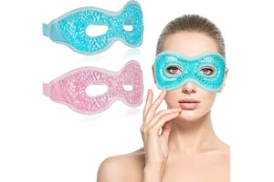 ACWOO Cooling Eye Mask, 2PCS Cooling Gel Beads Eye Mask För Svullna Ögon, Återanvändbar Hot Cold Therapy Gel Ögonmask För Mig