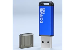 DONWEI Chiavetta USB 64GB, Pen Drive Memoria USB Stick Flash Drive USB 2.0 64GB Penna USB per PC, Laptop, ecc (Blu)