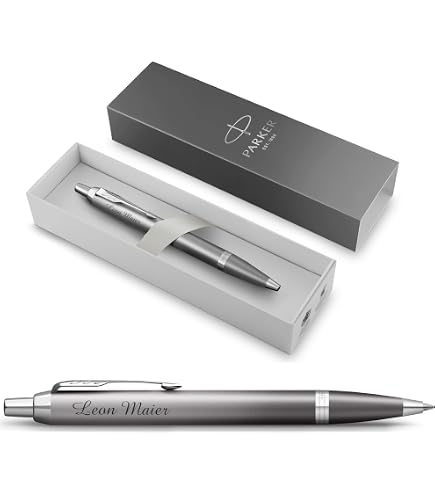 Waterman Emisfero Penna A Sfera Con Incisione Personalizzata, Inchiostro Blu, Nero Opaco, Regalo Elegante Ispirato A Parigi - 2