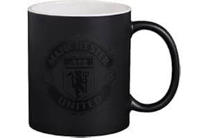 FOCO Mug noir brillant sous licence officielle Manchester United FC Football