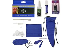 ROCHIX 1890 Kit de nettoyage pour saxophone Saxophone Sax Cleaner Care Cleaning Kit, kit d'entretien, huile de clé, graisse de liège, tampon, chiffon de nettoyage, repose-pouce, brosse à bec et plus encore