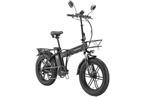 W Wallke A20 Electric Bike 20" Fat Tire Electric Bike 48V18AH batteria 50-90KM bici pieghevoli elettrici con un sistema a 7 velocità bici City Mountain Bike