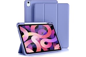 Etui Vobafe kompatybilne z iPadem Air 5 2022 / iPad Air 4 2020,10,9 cala, ochronne etui z uchwytem na ołówek - uchwyt do iPencil bezprzewodowe ładowanie, automatyczne uśpienie/budzik, fioletowe