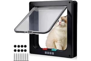 Asfrode Beccuccia per gatti, 25 x 23,5 x 5,5 cm, 4 vie, porta per animali domestici, gatti, cani di piccola taglia