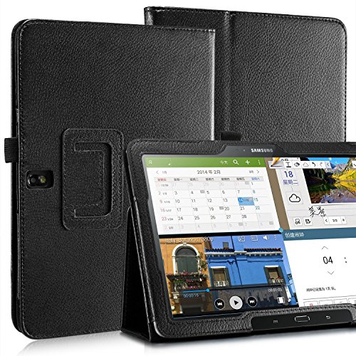Invero® Premium Hülle Ledertasche umfasst Ständer Feature, Displayschutzfolie und Eingabestift Kugelschreiber für Samsung Galaxy Tab Pro 10,1 Zoll SM-T520 SM-T525 (Schwarz / Black) - 5