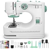 Ykall Portable Sewing Machine 12 Stitches, 2 Speed, with Pedal | 6 Presser Foot, 2 Speeds, Adjustable Tension, LED Light, Dou