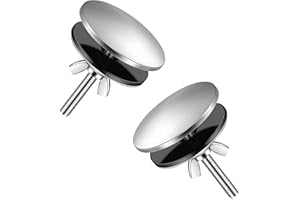LIXIONGBAO 2 Pcs Stainless Steel Kitchen Sink Hole Cover,2 Inch Faucet Hole Cover Stainless Steel Kitchen Sink Tap Hole Plate Stopper Cover Blanking Metal Plug,Faucet Leakproof Hole Cover(Polished Chrome)