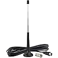 Bingfu FM UKW Digital Radio Antenne mit Magnetfuß 3m 9.84ft Koaxial Stecker Stabantenne und F Stecker Adapter 2 Kit Kompatibe