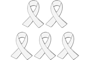 KINGKE Ankexin Lot de 5 broches pour femme en forme de ruban en alliage, pour sensibilisation au cancer du sein et au sida