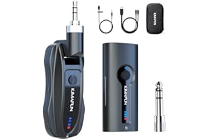 KIMAFUN Microfono Lavalier Wireless 2.4G, Microfono Bavero Senza Fili, Compatto e Portatile, Plug-Play per Insegnamento in classe, Riunioni, Interviste, Discorsi, Seminari,G70(1TX+1RX)