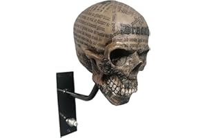 WANSHI Motorrad Helm Halterung，Motorradhelm Halterung Wand，Helm Halter，Totenkopf Helmhalter，Motorradhelm Halterung Totenkopf