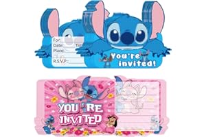 KSOPSDEY Set of 98pcs - Birthday Invitation Cards，Kids Cartoon Party Invitations ， Angle Theme Celebrations Cards for Kids' Theme Party Birthday Party Celebrations