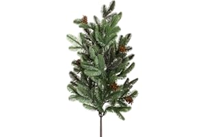 ‎BOTANIC-HAUS Botanic-Haus künstlicher Tannenzweig (Nordmanntannen) dicht im Spritzgussverfahren hergestellt mit kleinen Zapfen