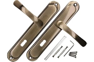 KOTARBAU Klamka 72 mm BB Do Drzwi Patin Okucie Drzwiowe Zestaw Z Długim Szyldem Do Drzwi Wewnętrznych i Zewnętrznych Uchwyt Okucie Bramy