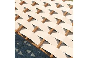 Giuri Tessuti - Fascia OMBREGGIANTE in 100% PVC al Metro, Effetto Laccato, per Pergola e Gazebo (Panna, 45 CM)