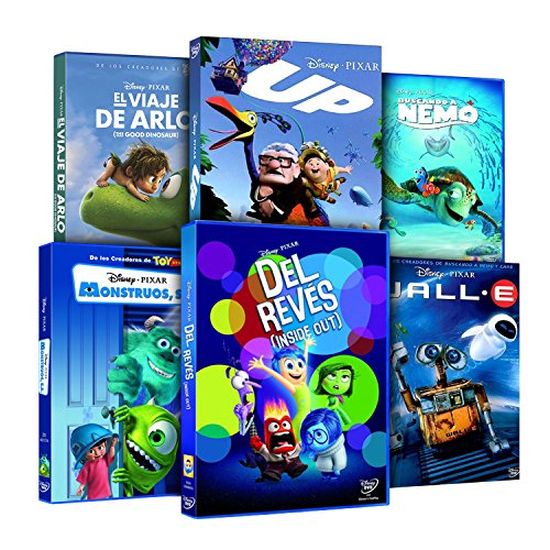 Pack Pixar Imprescindibles (El Viaje de Arlo + Inside Out (Del Revés) + Monstruos S.A. + Buscando A Nemo + Wall-E + Up) [DVD]
