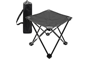 Aleker Folding Stool,Camping Stool Fishing Stool with Stable Feet & Carrying Bag,Foldable Backpack Stool Lightweight,Portable Seat for Fishing Camping Picnic BBQ Hiking (31x31x33 cm)