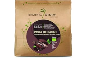 Crudo | BAMBOO STORY | Pasta di Cacao in Bottoni | Criollo | Biologico/BIO | 100% Cacao | Senza zuccheri aggiunti | 400 g | Origine 100% Perù