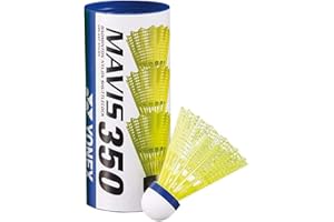 YONEX Mavis 350 M-350BP - Juego de 3 Pelotas de bádminton (Nailon, Mediano), Color Azul